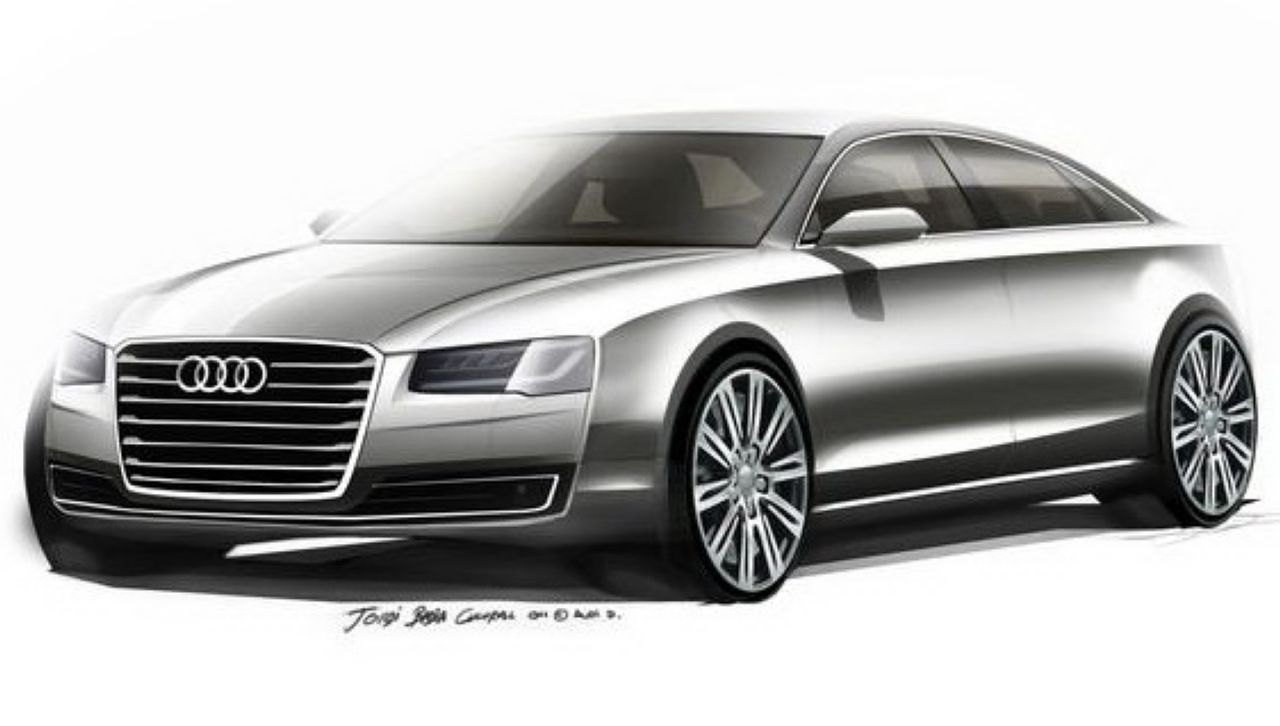 Audi A8 2013 : premiers dessins de l'A8 restylée