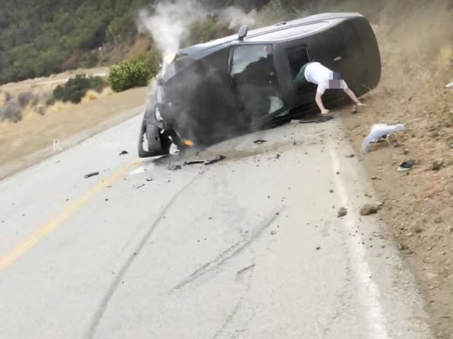 BMW Série 3 : la séance photo se termine en crash