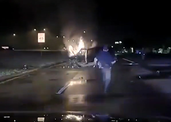 Vidéo : sauvé des flammes, in extremis