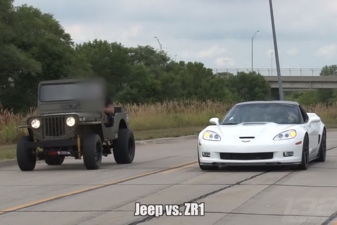 Jeep Willy's vs Corvette ZR-1 : une course jouée d'avance ?