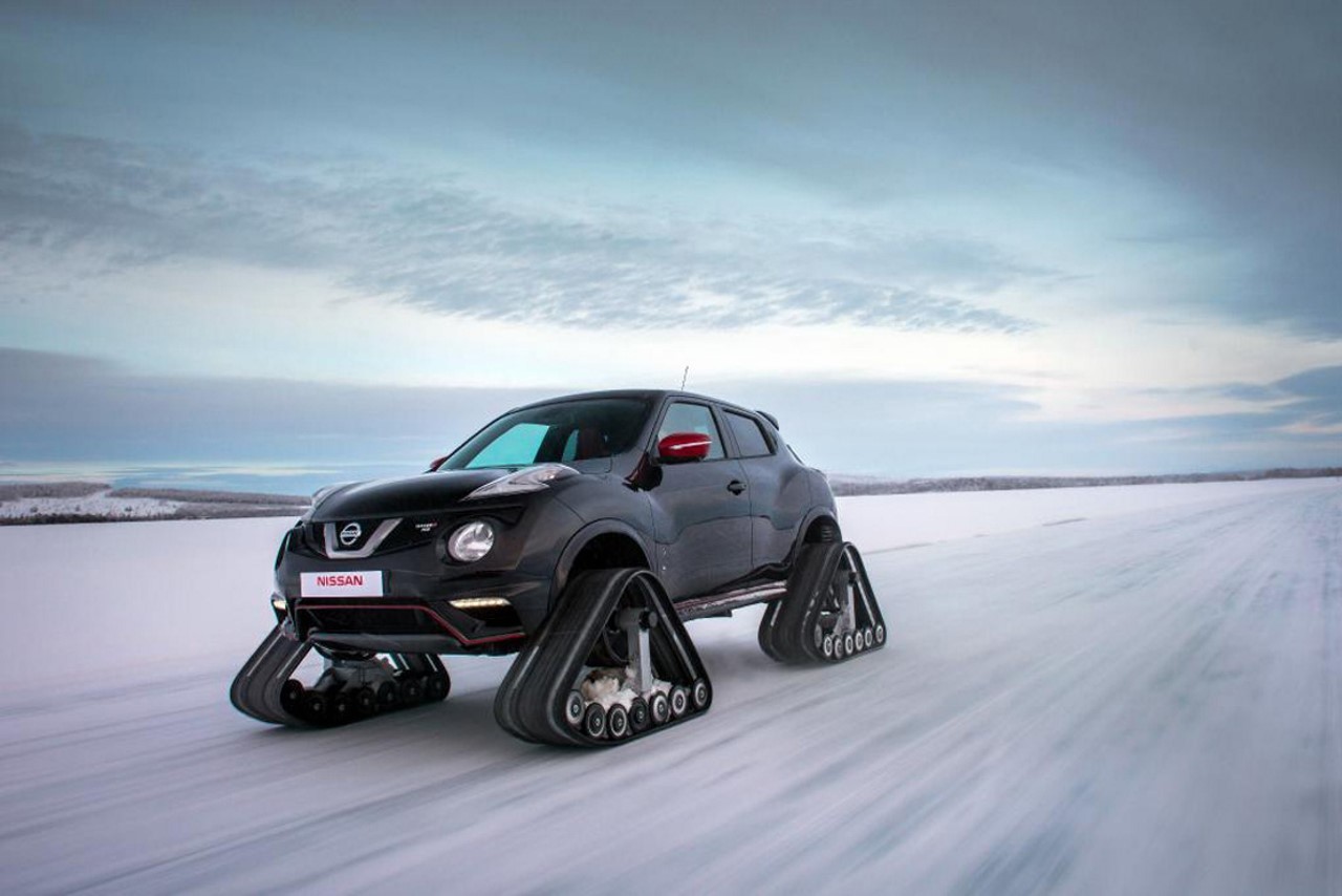 Insolite : un Nissan Juke Nismo équipé de chenilles