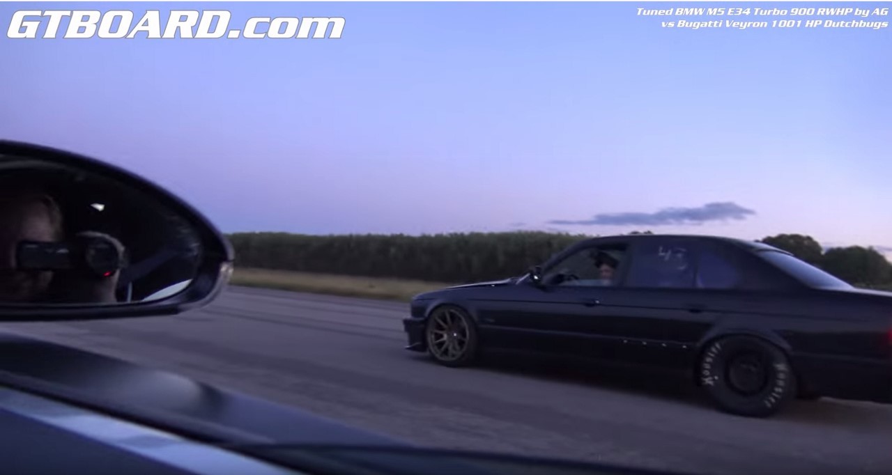 Vidéo : duel surprenant entre une Bugatti Veyron et une BMW M5