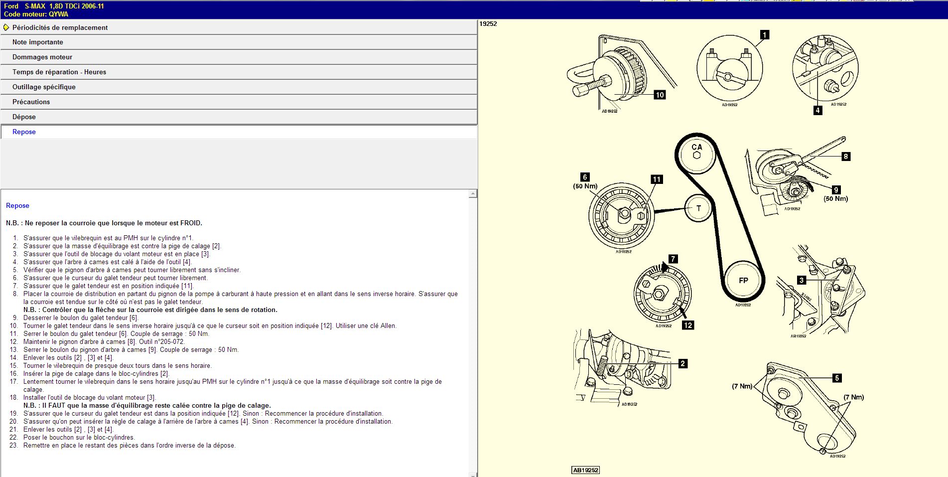 Problème de calage de distribution 1.8tdci ford s max - Ford - S-MAX - -  Auto Evasion