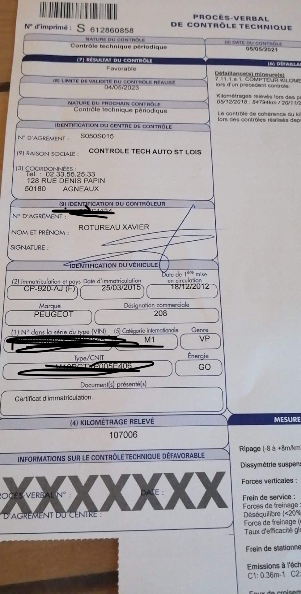 Jai Vendu Une Voiture Avec Un Faux Kilometrage Problème contrôle technique - Défense de l'usager - Litiges - Auto Evasion  | Forum Auto