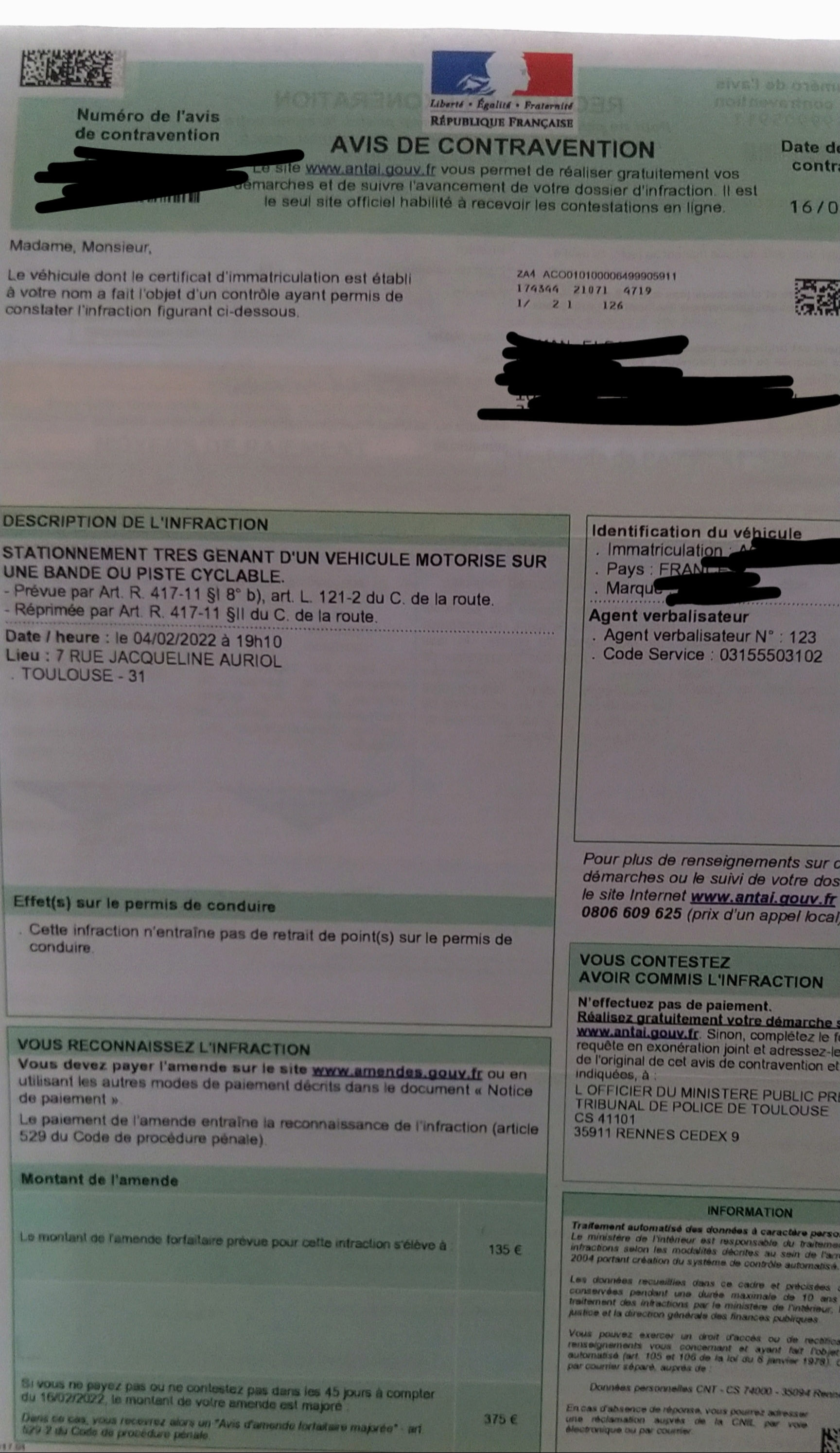 Contravention stationnement très genant Contravention Auto Evasion Forum Auto