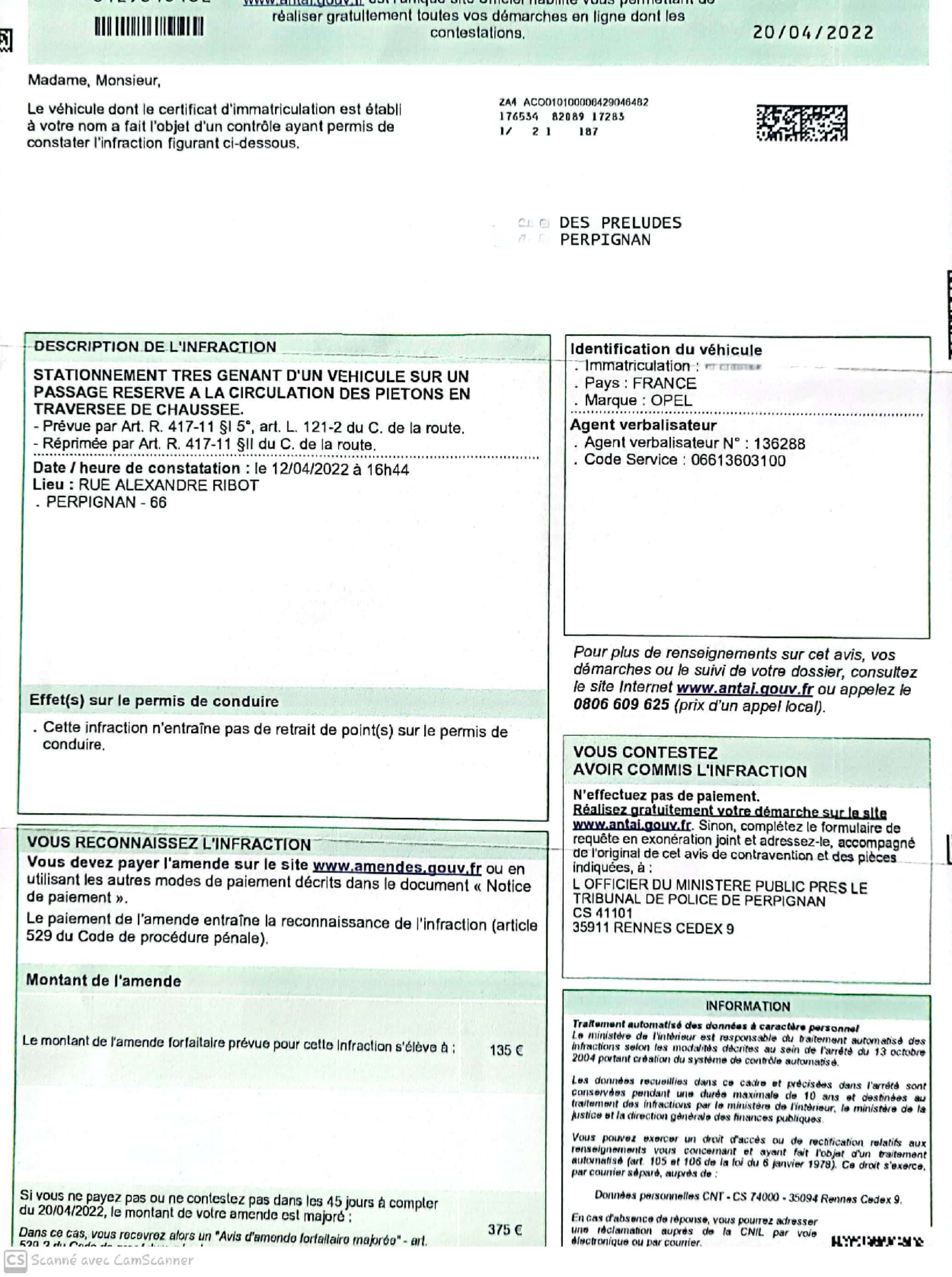 contestation de contravention stationnement très gênant Contravention Auto Evasion Forum Auto