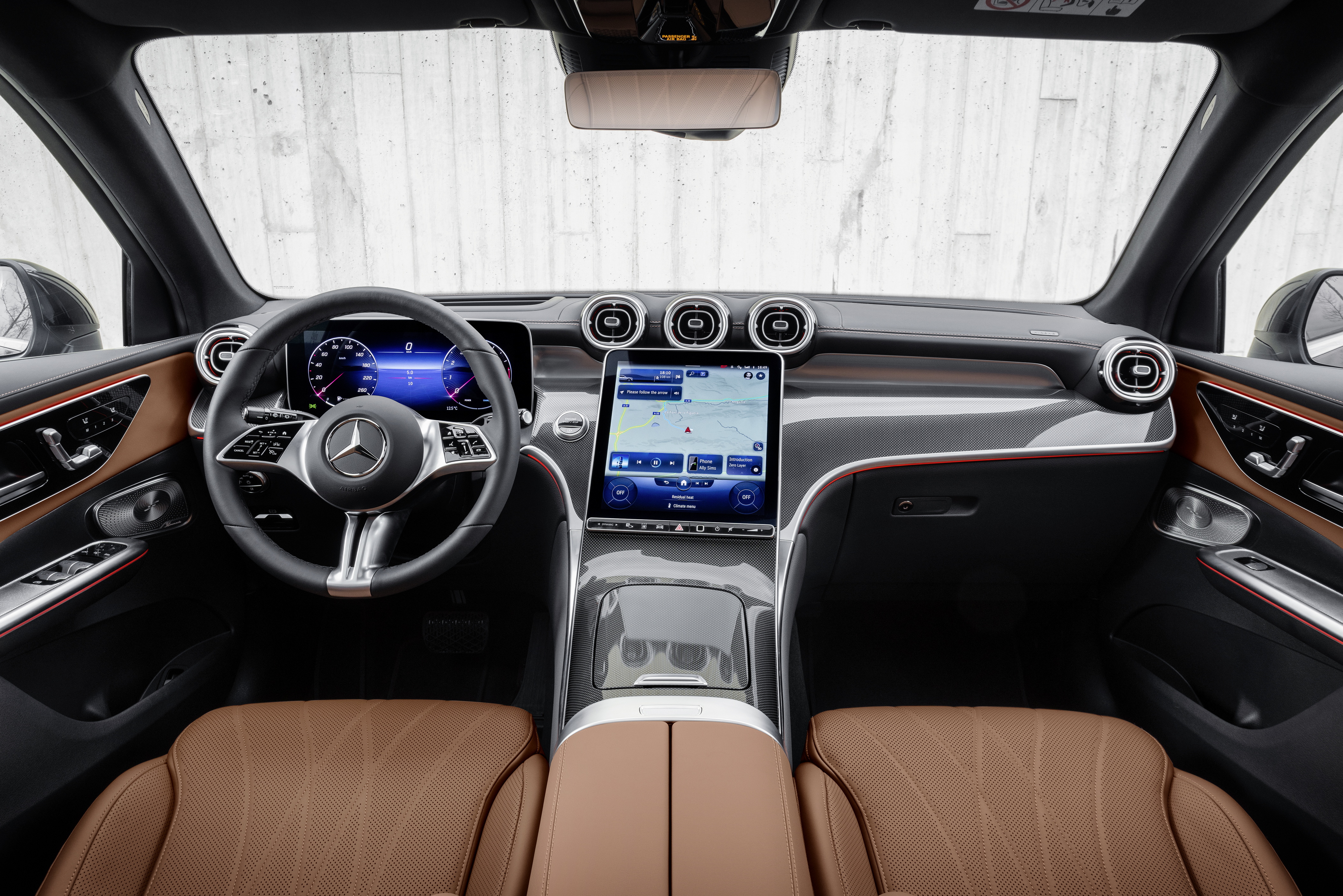 Interior del Mercedes GLC 2022