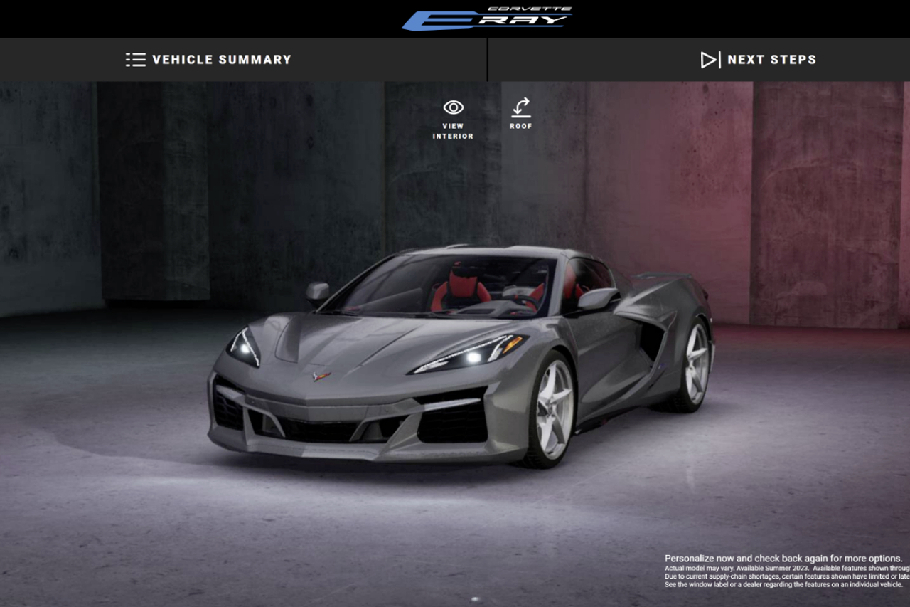 Corvette ERay (2023). Des illustrations de la sportive hybride