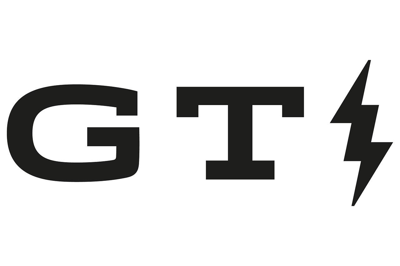 El logo GTI ha sido rediseñado para su uso en modelos eléctricos.  El espíritu original está ahí...