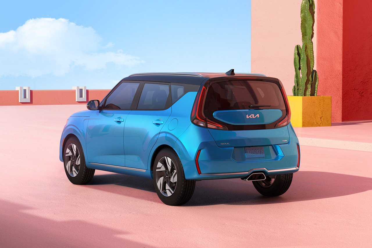 Kia Soul 3 rear colored background