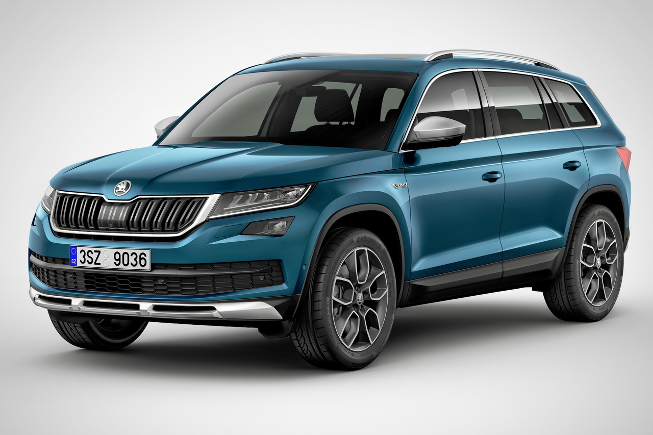 Photo 2 Skoda Kodiaq Scout vue avant bleu Skoda Kodiaq Scout et