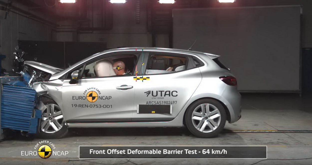 La Renault Clio (2019) reçue 5 sur 5 au crash-test Euro NCAP