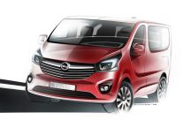 Opel a dévoilé en février 2014 un dessin de son futur utilitaire compact développé avec Renault. Il est ici en version vitrée.