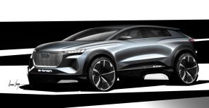concept-car Audi Q4 e-tron sketch design vue avant