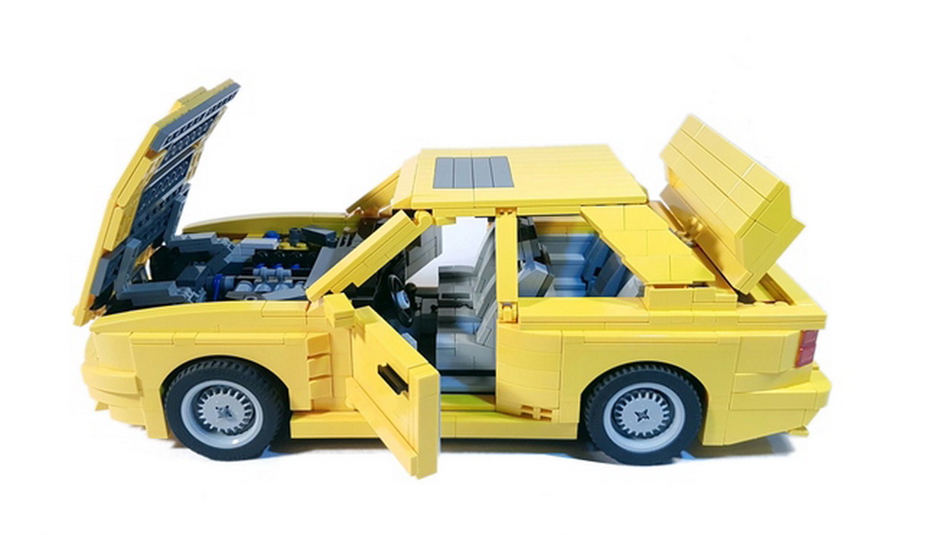 Photo 4 BMW M3 E30 Lego jaune La BMW M3 E30 revient... en Lego