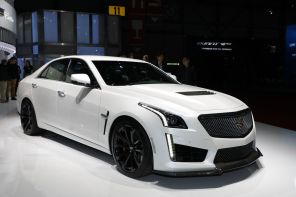 3/4 avant cadillac CTS V black edition au salon de geneve 2017