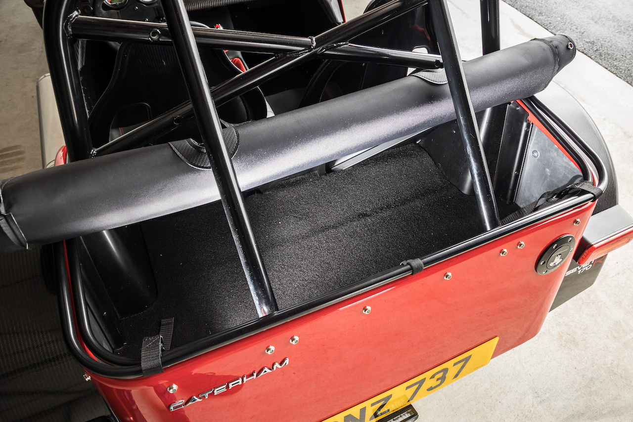 Yes, a small chest exists! Located behind the arch, it is covered with a vinyl tarpaulin held in place by snaps.