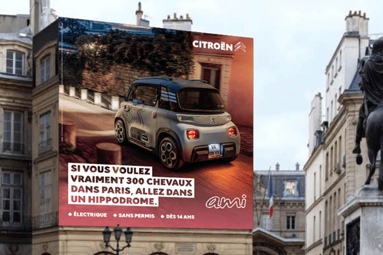 Photo 2 citroen ami pub Citroën Ami. Une campagne de publicité tout en dérision