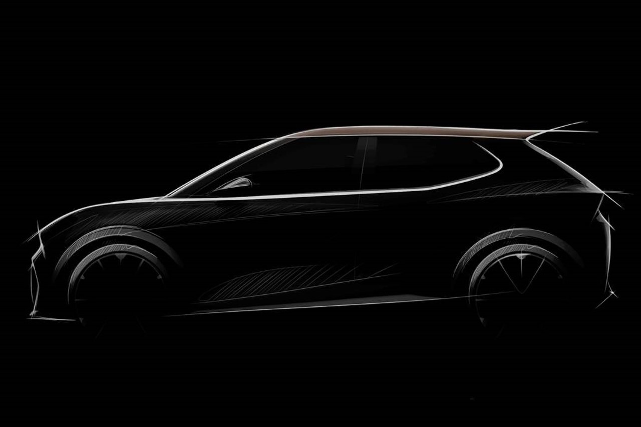 Cupra electric city car drawing