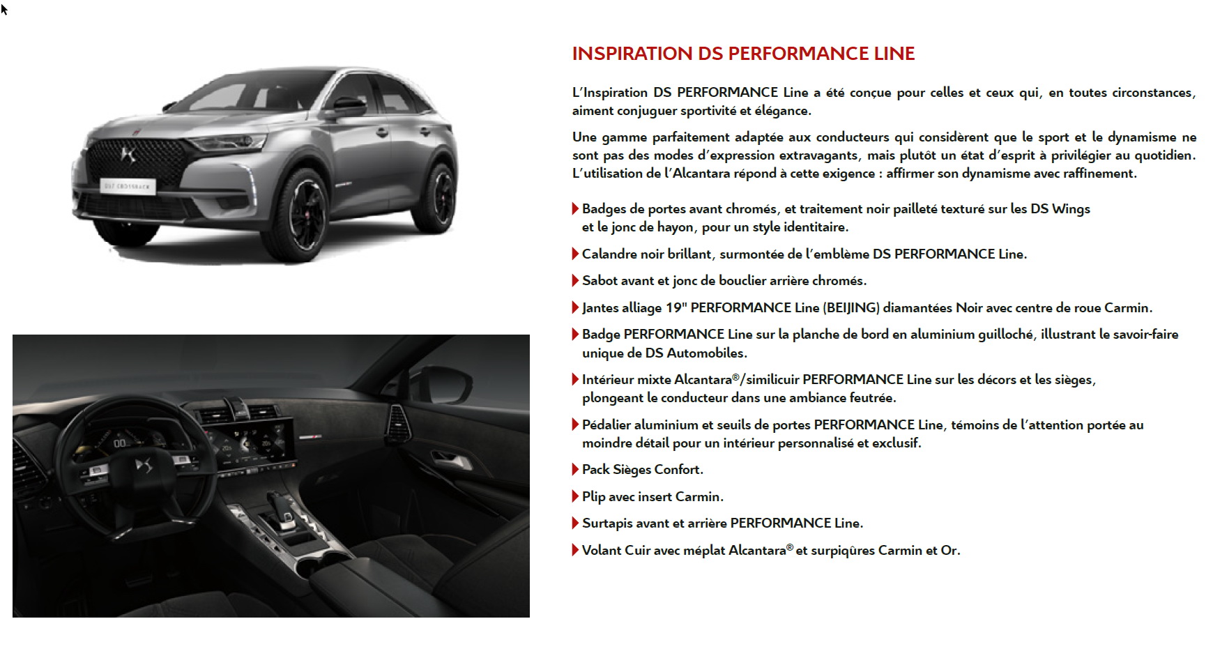 Ds 7 Crossback Performance Line + Equipement Prix DS 7 Crossback (2019) : tarifs, équipements et fiches techniques