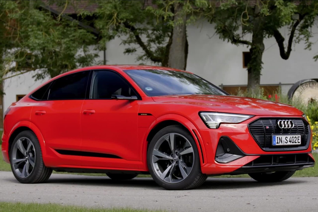 Audi etron Sportback (2022). The restyled electric SUV shows itself