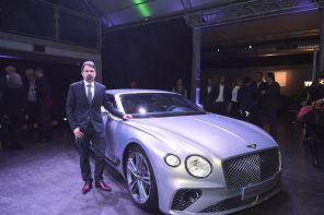 Bentley Continental GT Convertible 2019 vue avant grise