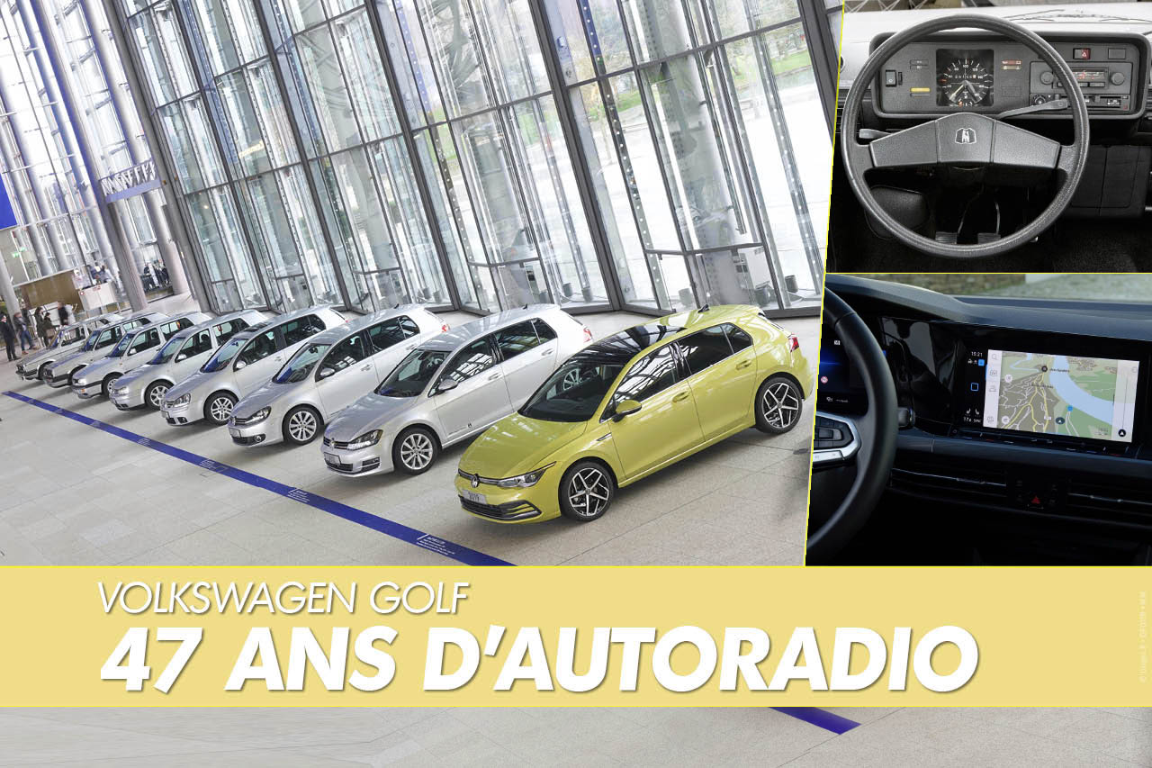 Volkswagen Golf. 47 ans d'évolution de l'autoradio en images