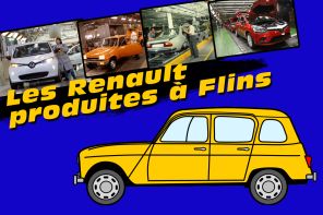 La production des Renault à l'usine de Flins de 1952 à 2017