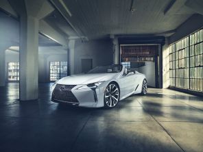 Lexus LC Cabriolet concept blanc vue avant