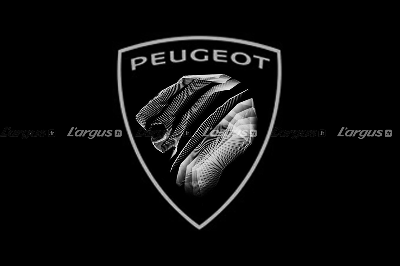 peugeot logo marque voiture symbole avec Nom blanc conception