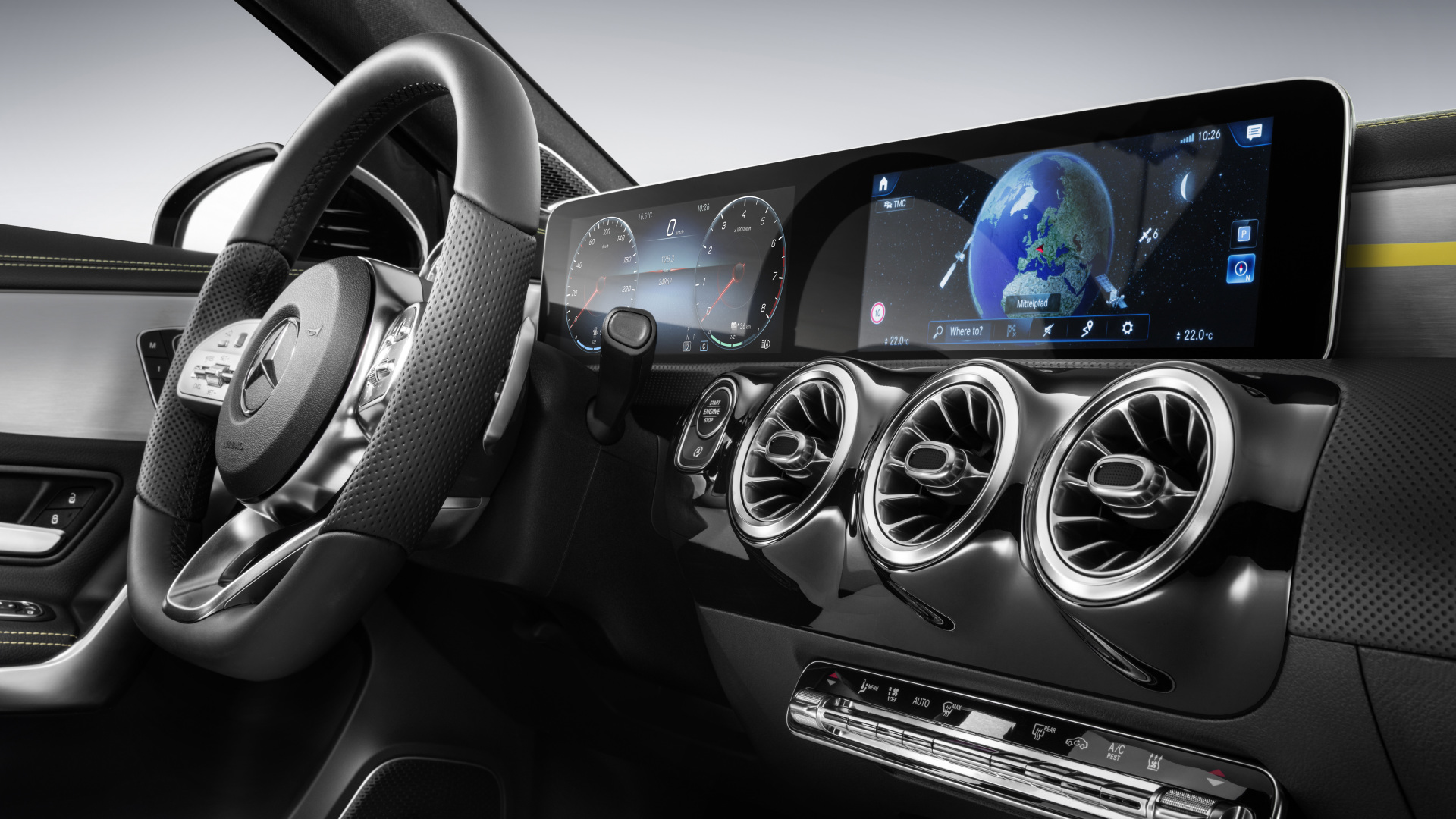 Photo 4 Mercedes Classe A 2018 planche de bord écrans numériques Mercedes Classe A 2018 Photo 4 Mercedes Classe A 2018 planche de bord écrans numériques Mercedes Classe A 2018