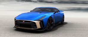 Nissan GT-R50 by Italdesign vue avant bleue