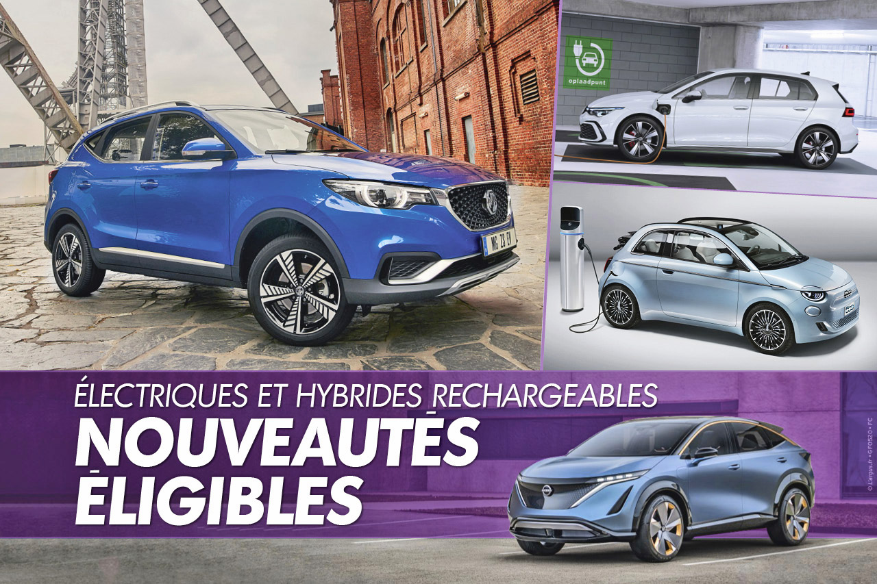 Bonus. Les nouveautés électriques et hybrides rechargeables éligibles