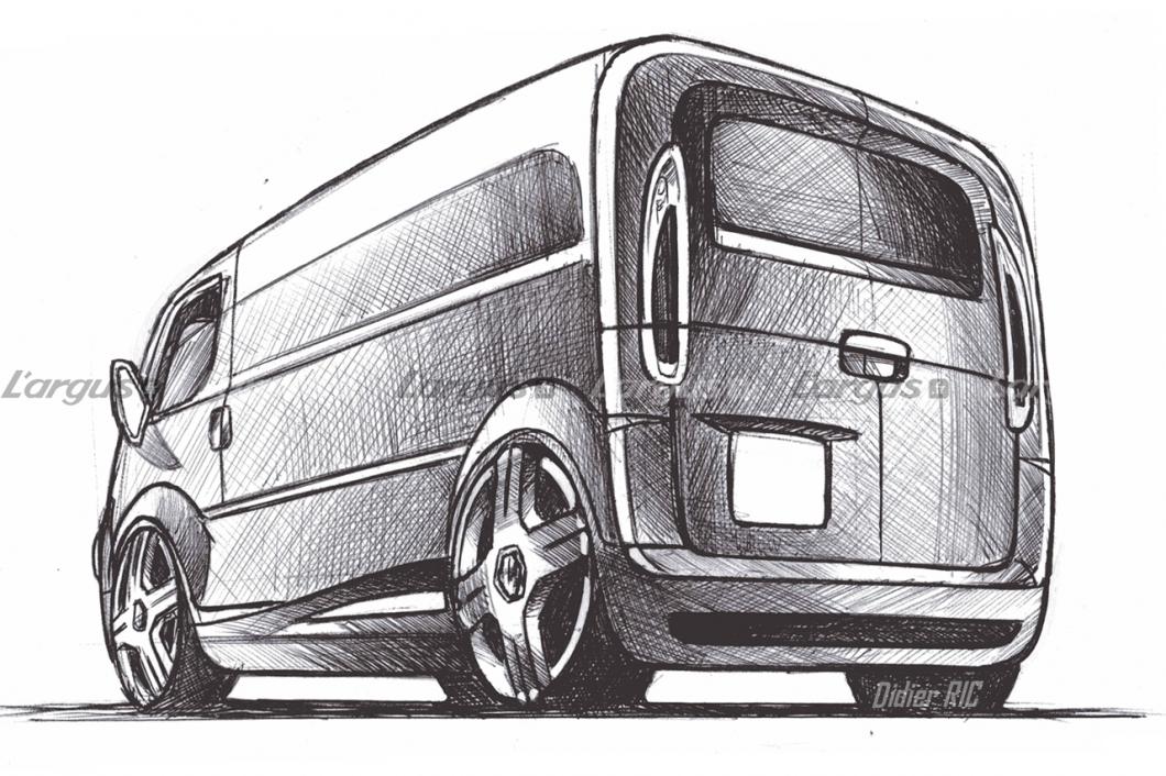 modern renault estafette drawing flexevan project