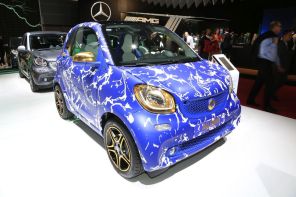 3/4 avant smart fortwo allgone au mondial paris 2016