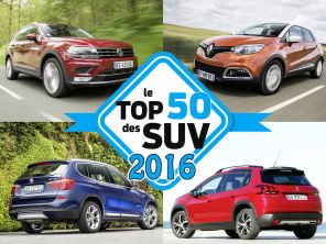 Les meilleures ventes de SUV en France en 2016
