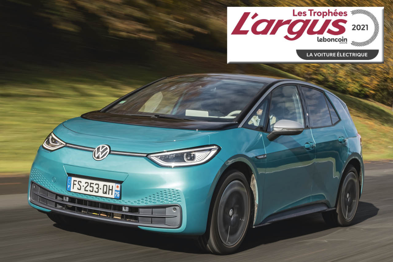 Volkswagen ID.3. Élue Voiture électrique aux Trophées de L'argus 2021