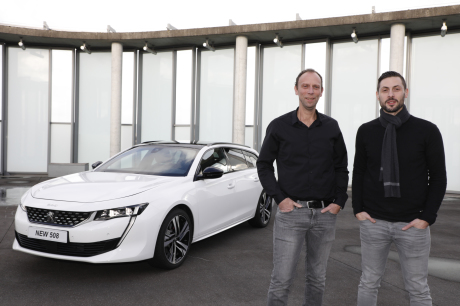Sylvain Henry, Giovanni Rizzo Peugeot 508 SW blanche GT Line vue avant