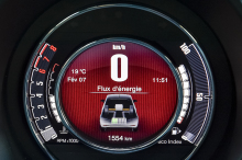 Fiat 500 Hybrid 2020 : statique intérieur, écran TFT