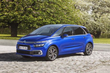 Citroën C4 Picasso restylé 2016 bleu vue avant gauche