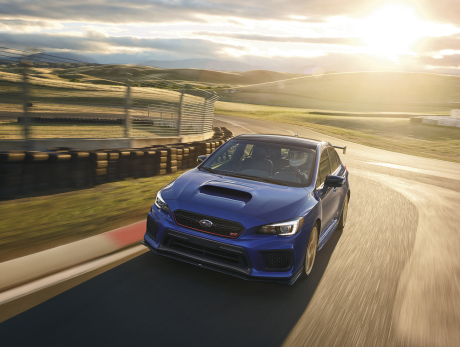Subaru WRX STI Type RA vue avant bleue