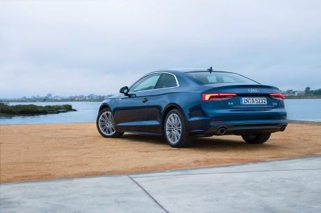 audi a5 coupé bleu 2016 arrière