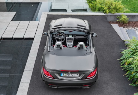 vue dessus mercedes slc 2016