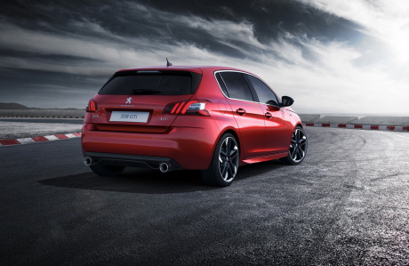Vue arrière peugeot 308 gti 2015
