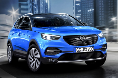 opel grandland x bleu avant