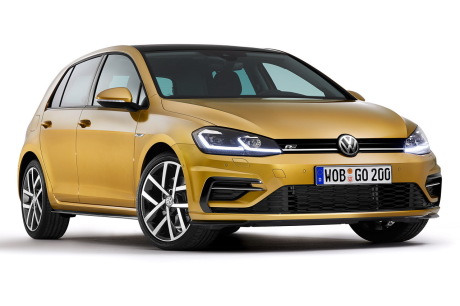 Volkswagen Golf 7 2017 vue avant couleur jaune