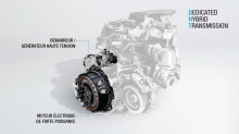 Le systÃÅ¡me e-Tech dispose de deux moteurs électriques. Le principal fourni par Nissan assure la traction et la recharge, le secondaire gÃÅ¡re le démarrage et la coupure du moteur thermique.