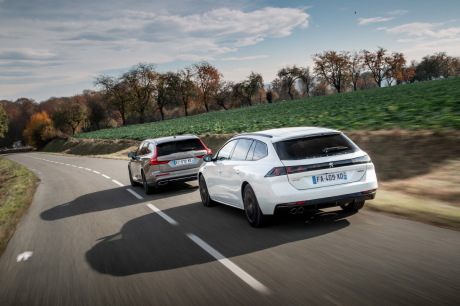 Travelling AR Peugeot 508 SW BlueHDi 160 et Volvo V60 D3