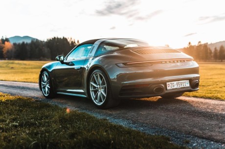 Gray Porsche 911 Targa