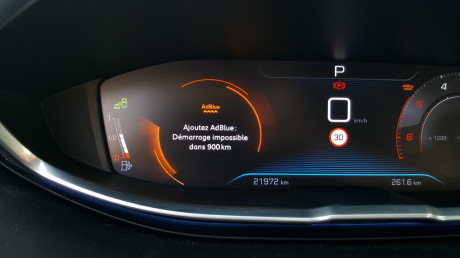 AdBlue message d'alerte